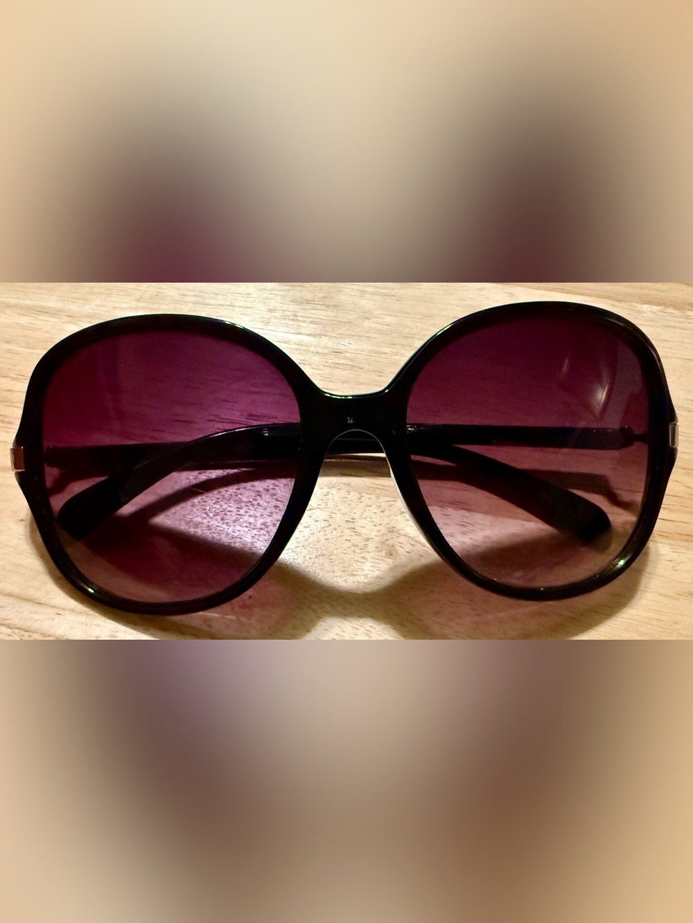 Steve Madden Oversized Sunglasses with Purple Gradient Lenses